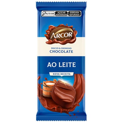 Chocolate em Barra Arcor ao Leite 80G