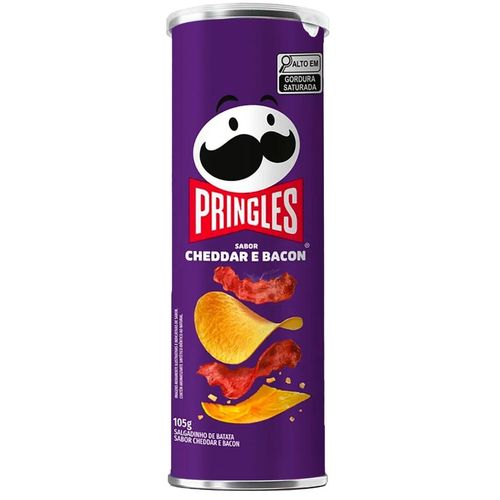 Batata Pringles Cheddar e Bacon 105G