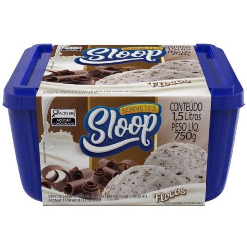 Sorvete Sloop Flocos 1,5L