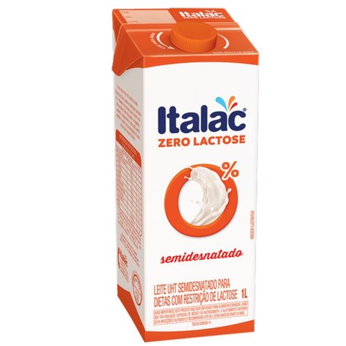 Leite Longa Vida Italac Semidesnatado Zero Lactose 1L