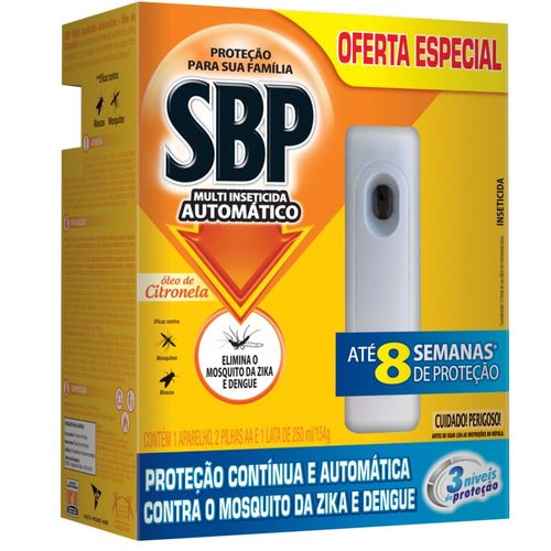 Inseticida SBP Automatico Refil + Aparelho Citronela UNIDADE