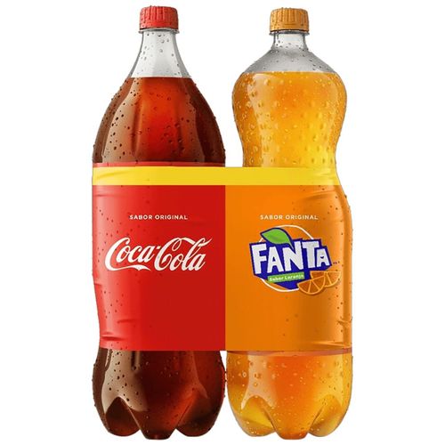 Refrigerante Coca Cola+Fanta Laranja Pet 2X2L