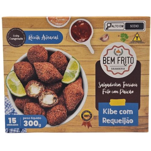 Salgado Congelado Bem Frito Kibe com Requeijao 300G