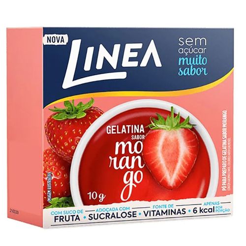 Gelatina Linea Zero Morango 10G