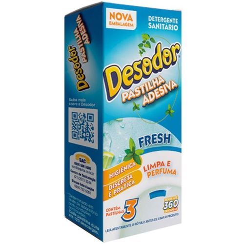 Pastilha Sanitizante Adesiva Desodor Fresh 35G