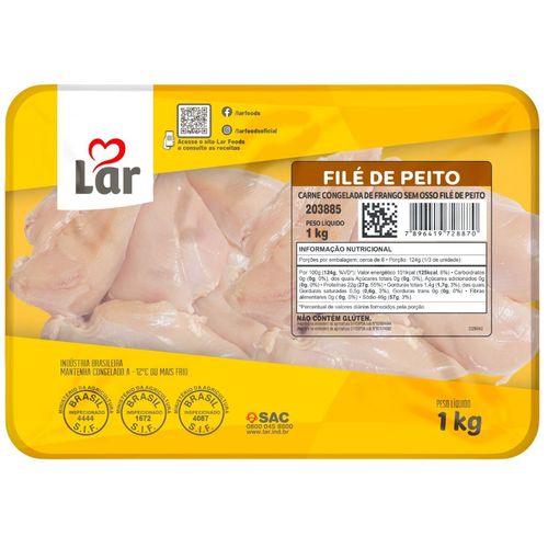 File de Peito de Frango Lar Bandeja 1KG