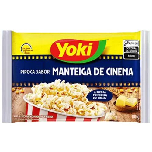 Pipoca Micro-ondas Yoki Manteiga de Cinema 100G