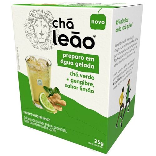 Cha Leao Gelado Verde Gengibre e Limao 10SQ
