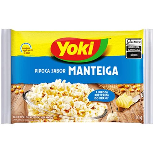 Pipoca Micro-ondas Yoki Manteiga 100G