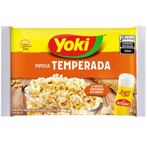 Pipoca Micro-ondas Yoki Toque de Chefe 100G