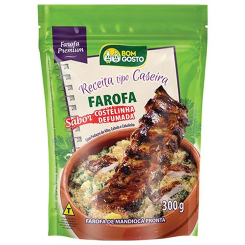 Farofa Pronta Bom Gosto Costelinha Defumada 300G