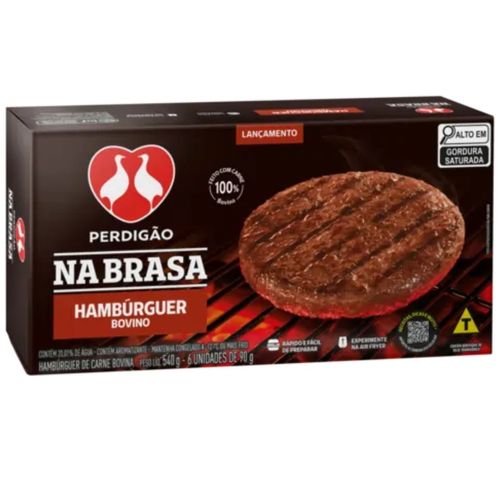 Hamburguer Na Brasa Perdigao Bovino 540G