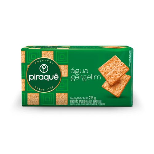 Biscoito Piraque Agua e Gergelim 215G