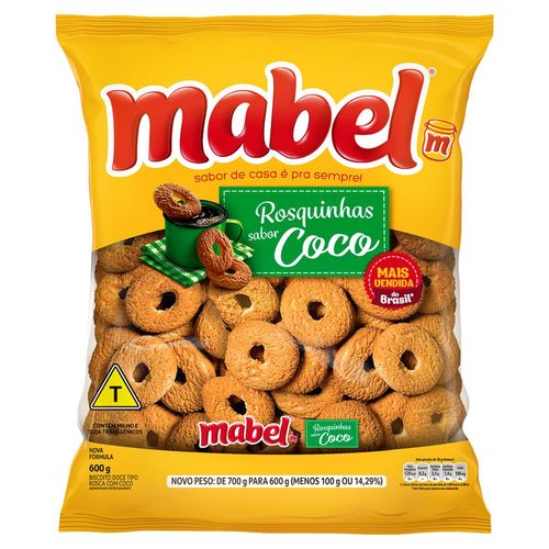 Biscoito Mabel Rosca Coco 600G