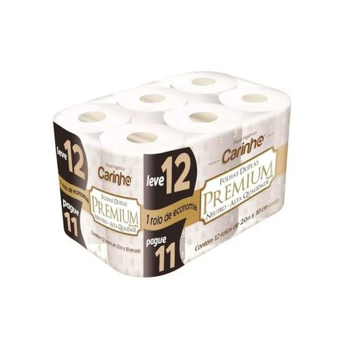 Papel Higienico Carinho Premium 20M L12P11