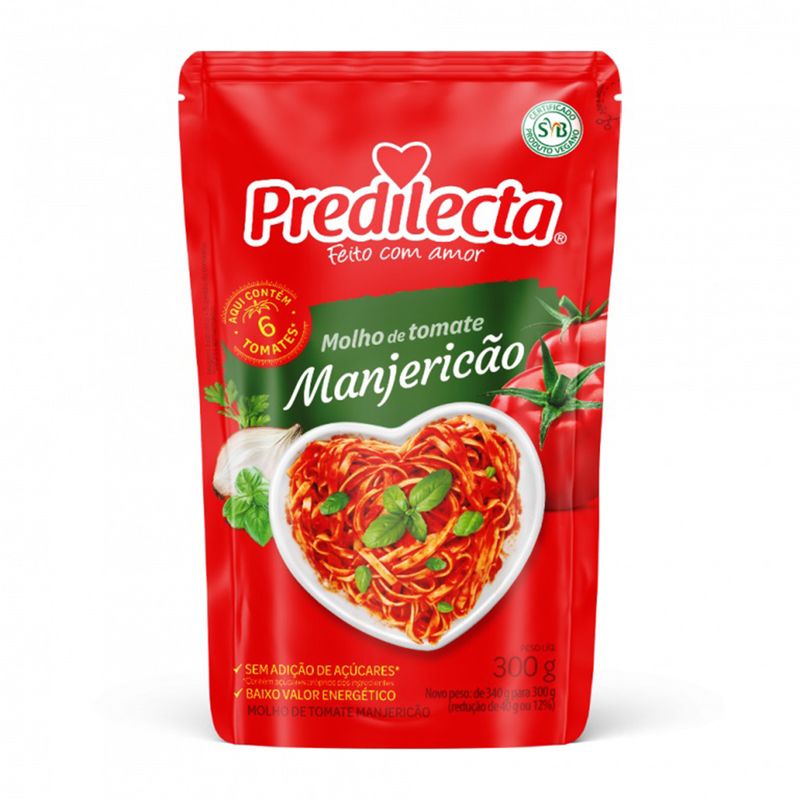 Molho-De-Tomate-Predilecta-Manjericao-Sache-300G