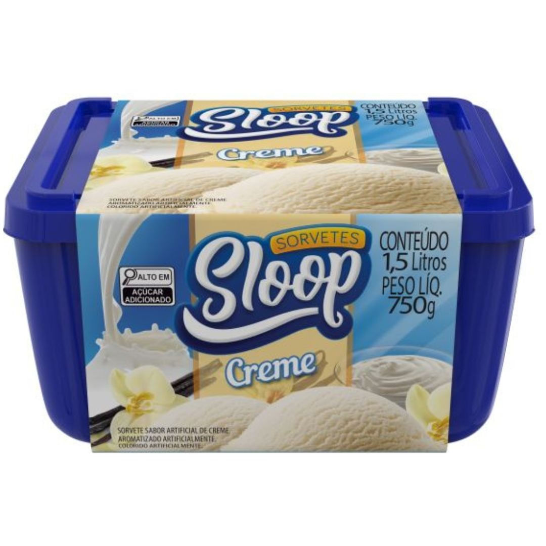 Sorvete Sloop Creme 1,5L